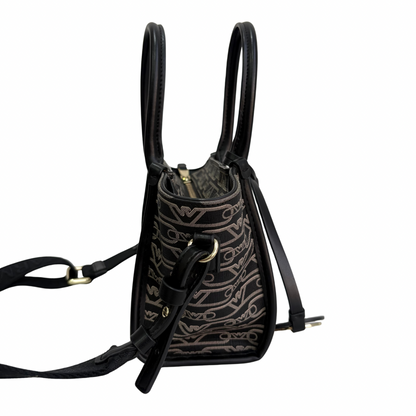 Emporio Armani Black Monogram Mini Tote Bag | Gently Used |