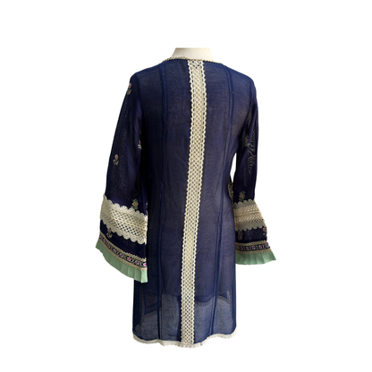Sania Maskatiya Blue & Mint Green Kurta (3 Piece) | Gently Used |