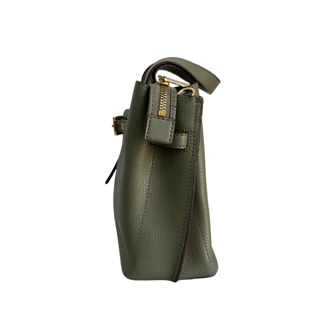 Michael Kors Sage Green Emilia Small Leather Satchel Bag | Pre Loved |