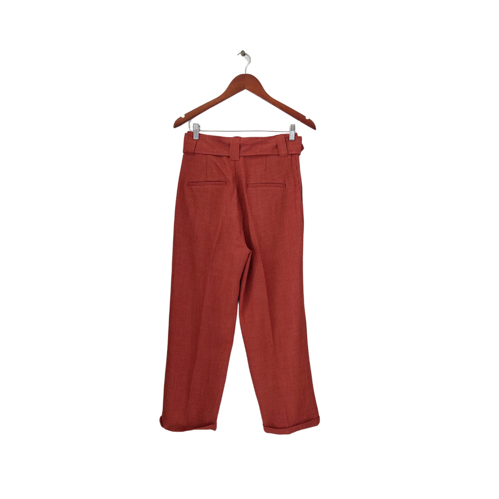 Stradivarius Rust Formal Belted Pants | Gently Used |