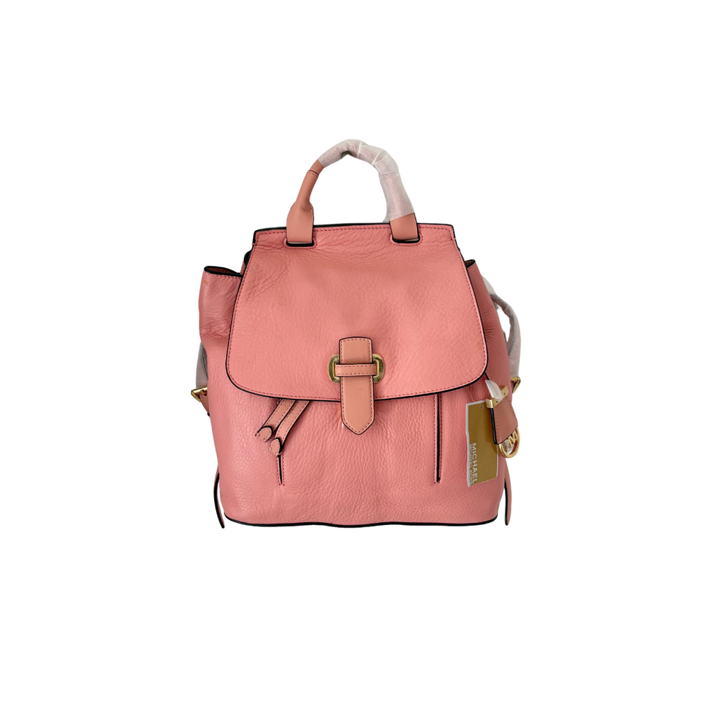 Michael Kors Pale Pink Romy Medium Leather Backpack | Brand New |