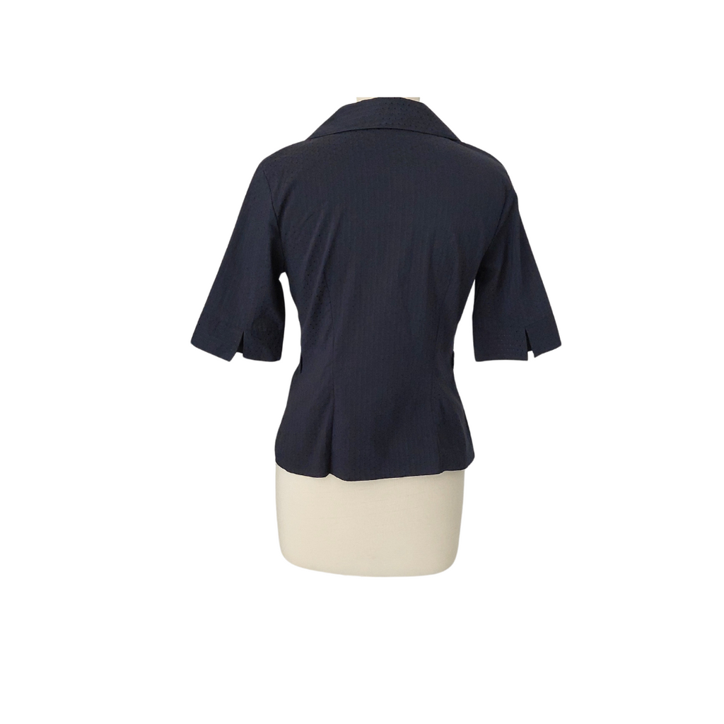 NEXT Navy Peter Pan Collar Short-sleeves Shirt | Gently Used |