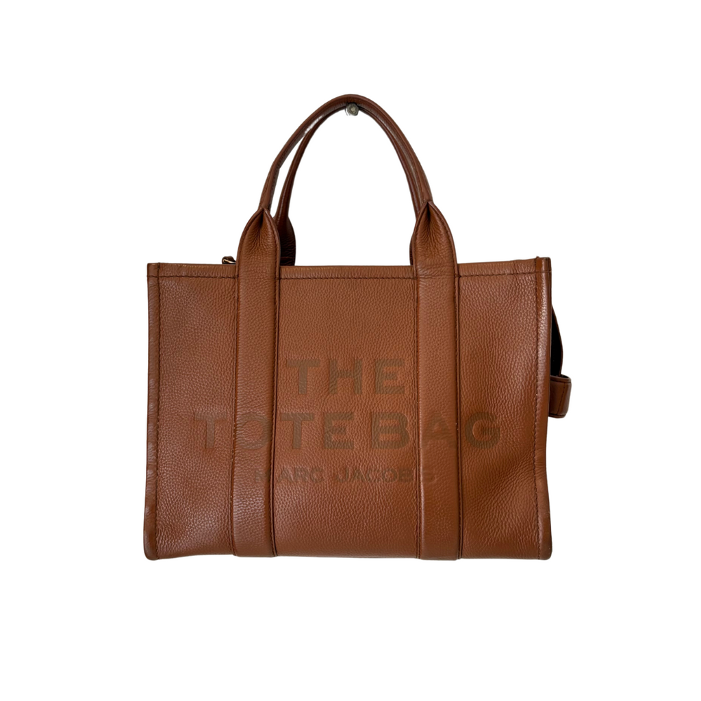 Marc Jacobs Tan Medium Leather Tote Bag | Pre Loved |