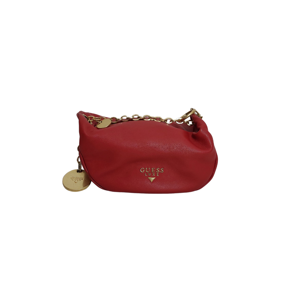 Guess Luxe Red Leatherette Bonbon Mini Crossbody Bag | Pre Loved |