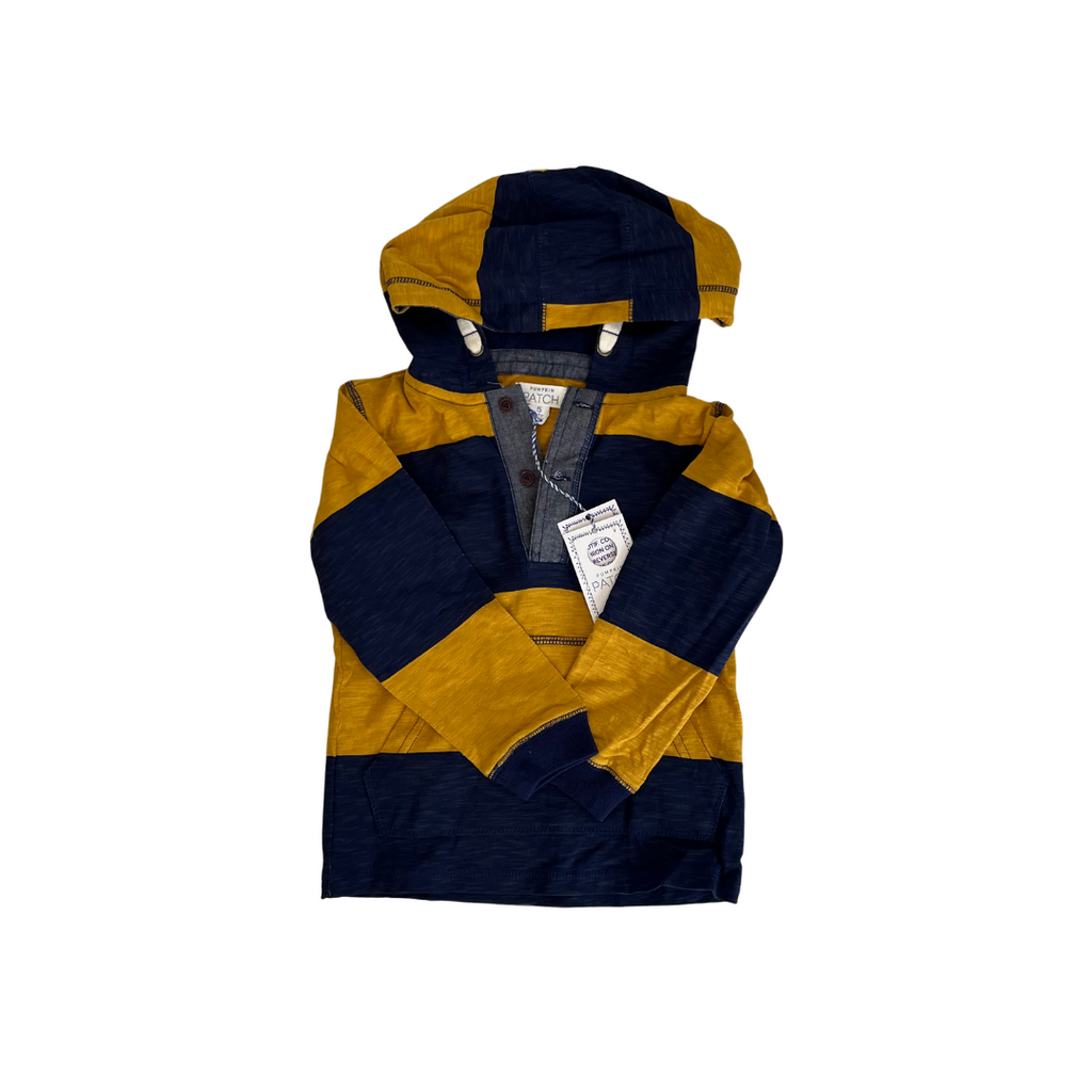 Pumpkin Patch Navy & Yellow Hoodie (5 years) | Brand New |