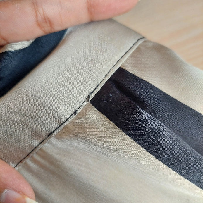 Zara Black & Grey Striped Collared Shirt | Gently Used |