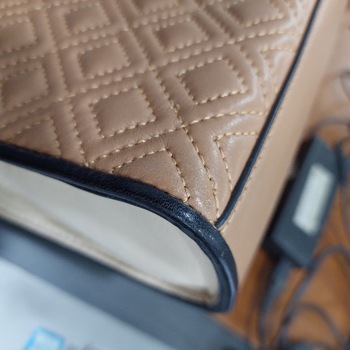 Tory Burch Tri Color Quilted Leather Fleming Shoulder Bag | Pre Loved |