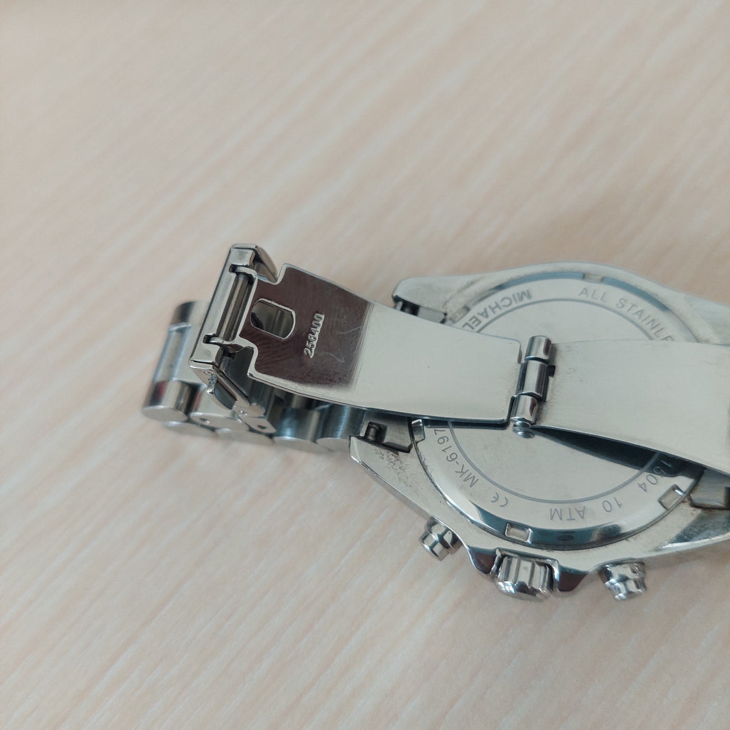 Michael Kors Silver & Blue Chronograph MK6197 Watch | Pre Loved |