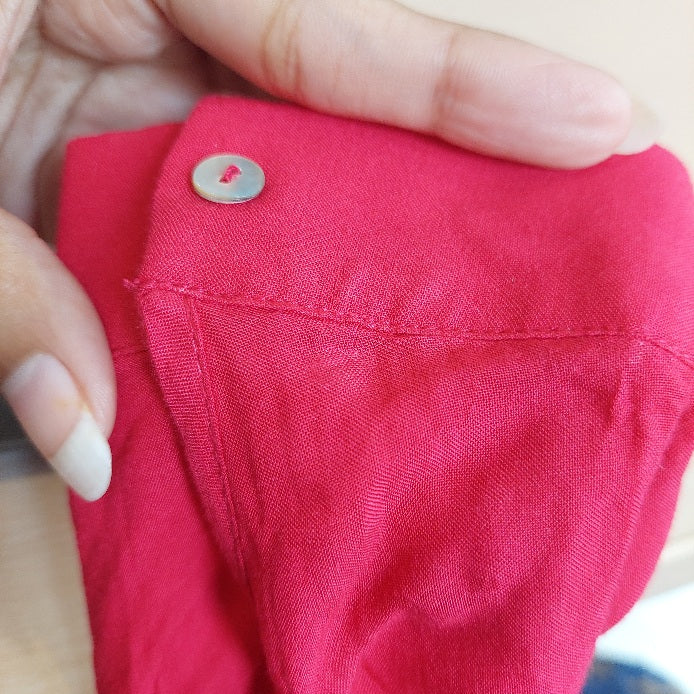 Zara Hot Pink Front Button Top | Pre Loved |