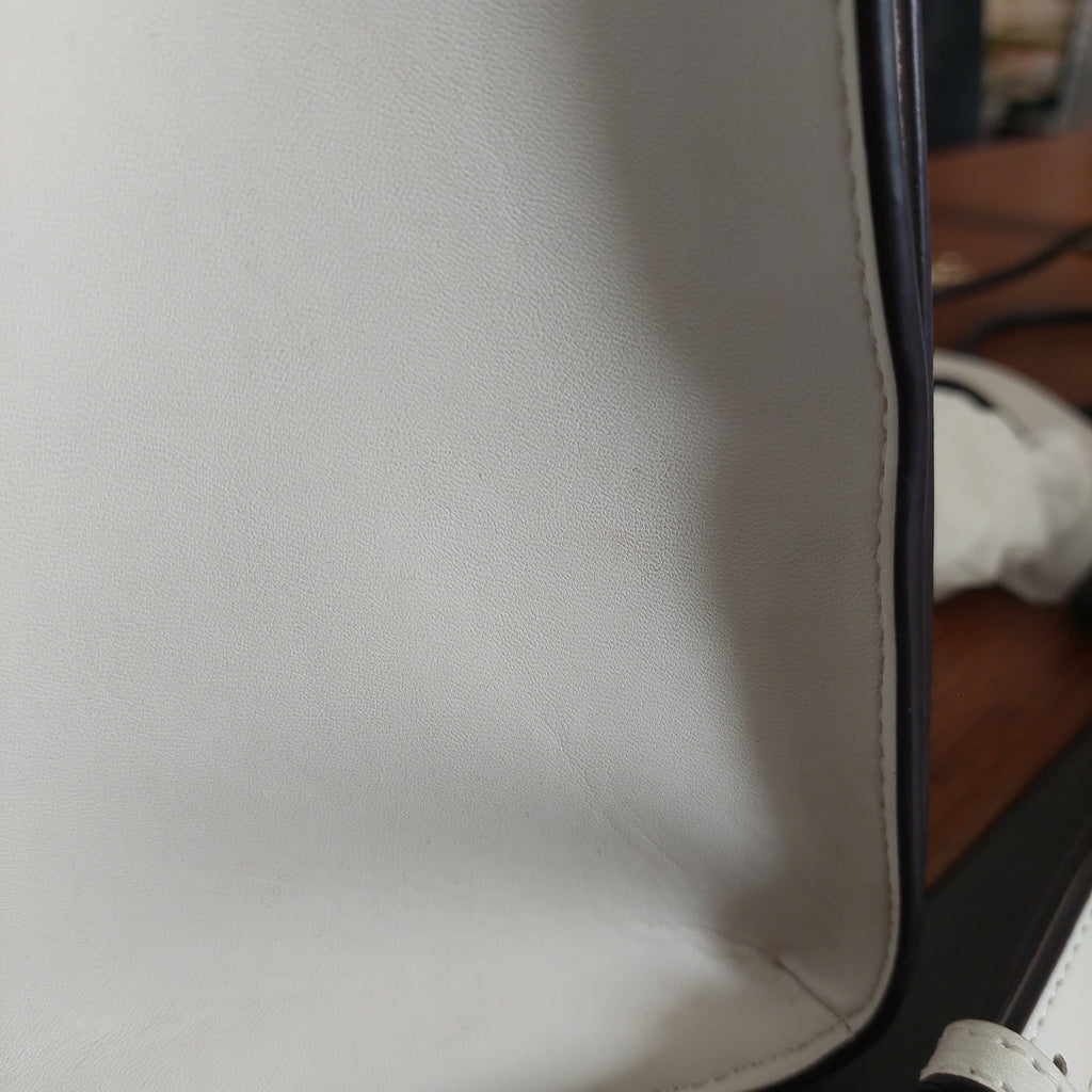 Michael Kors White “HOPE” Large Leather Satchel Bag | Pre Loved |