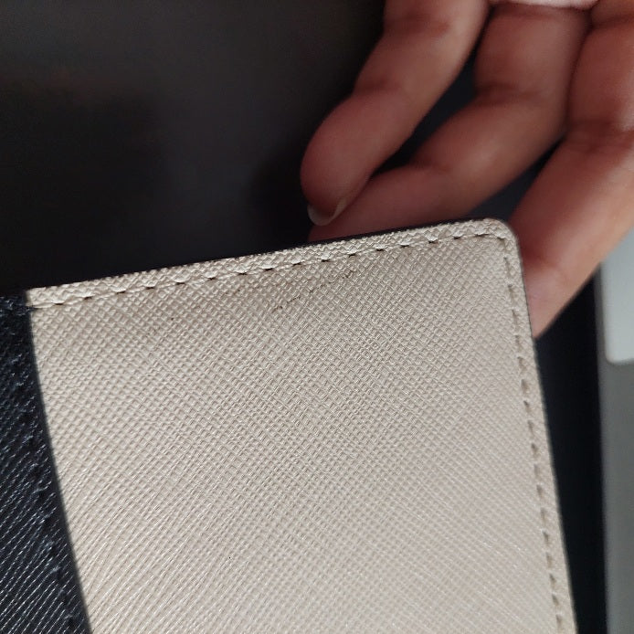 Kate Spade Cream & Black Leather Stacy Laurel Way Wallet | Pre Loved |