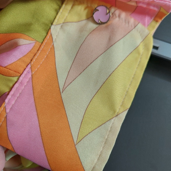 Zara Yellow & Orange Button Down Top | Pre Loved |