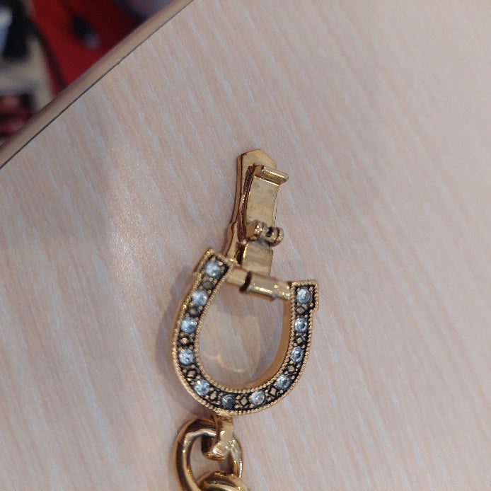 Juicy Couture Gold Plated Chunky Charm Bracelet | Pre Loved |