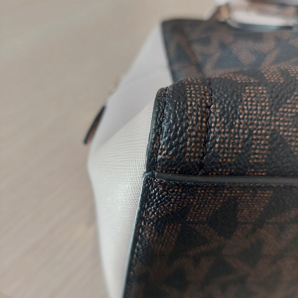 Michael Kors Ayden Medium Leather Dome Satchel Bag | Pre Loved |