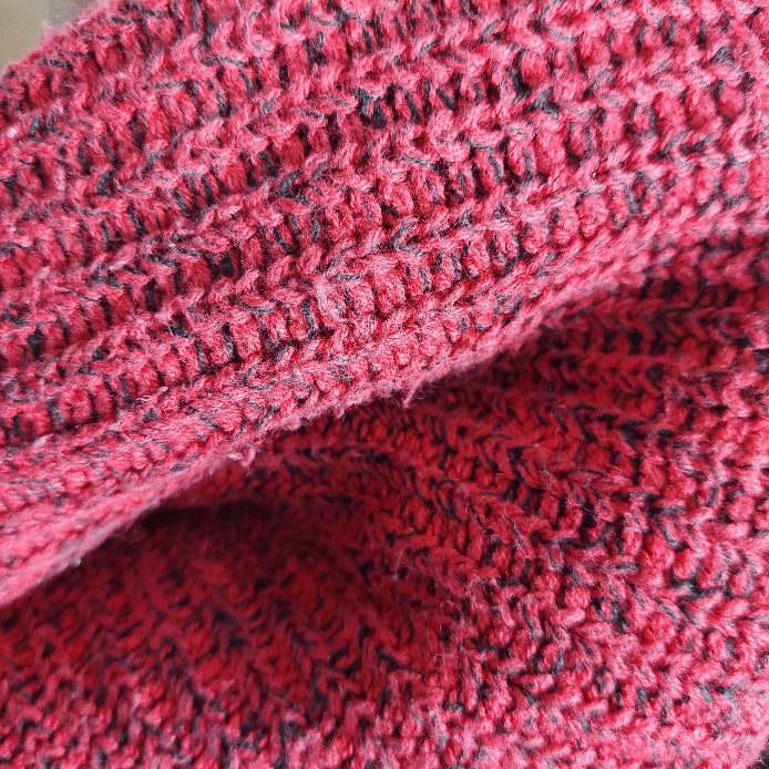 Two By Vince Camuto Red & Black Fur Sweater | Gently Used |