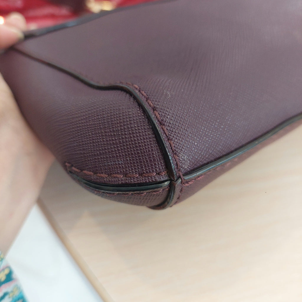 Kate Spade Purple Leather Shoulder Bag | Pre Loved |