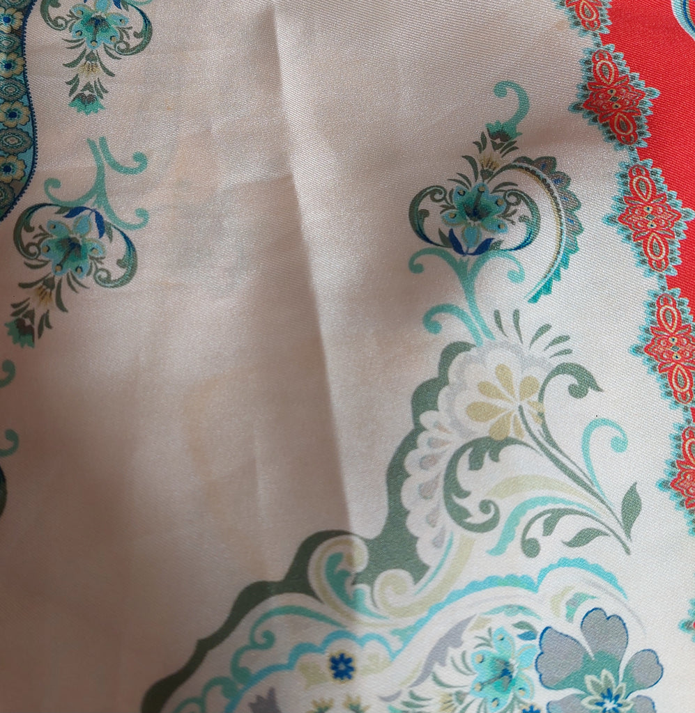 Zara Orange Printed Collared Midi Shirt Dress | Pre Loved |