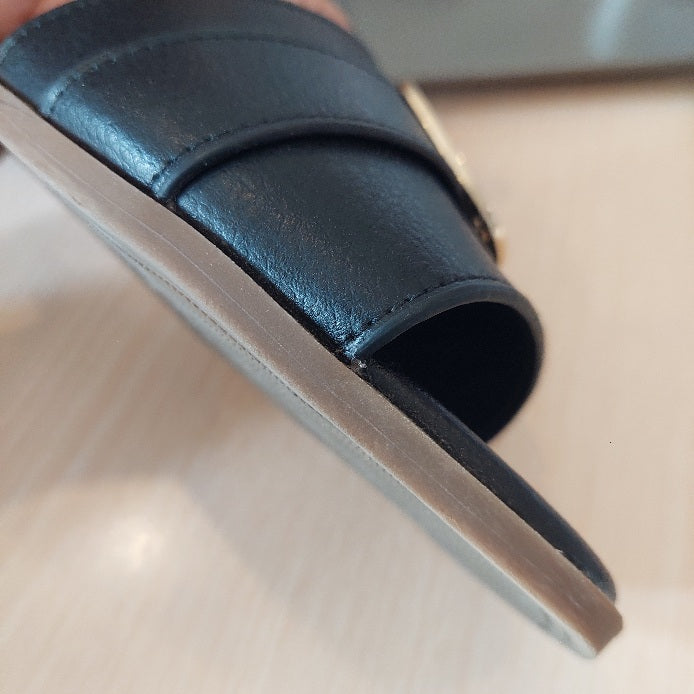 Tommy Hilfiger Black Logo Flats | Pre Loved |