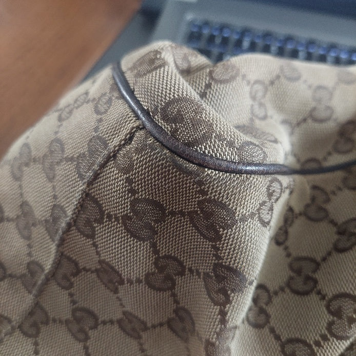 Gucci Beige/Brown GG Canvas Medium Sukey Tote Bag | Pre Loved |