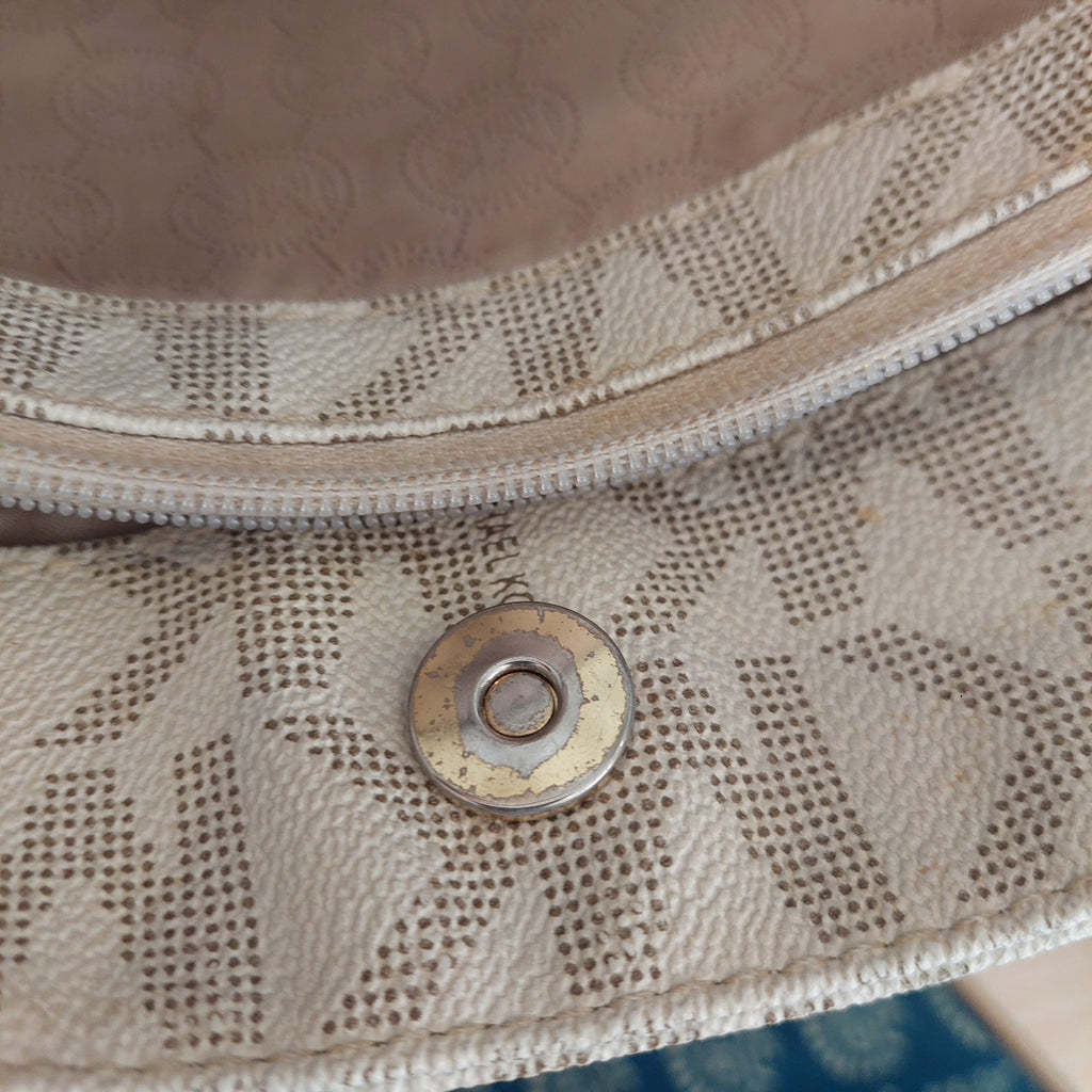 Michael Kors Vanilla Monogram Chain Tote | Pre Loved |