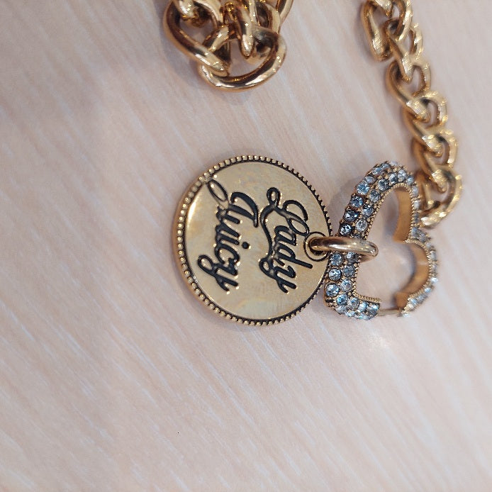 Juicy Couture Gold Plated Chunky Charm Bracelet | Pre Loved |