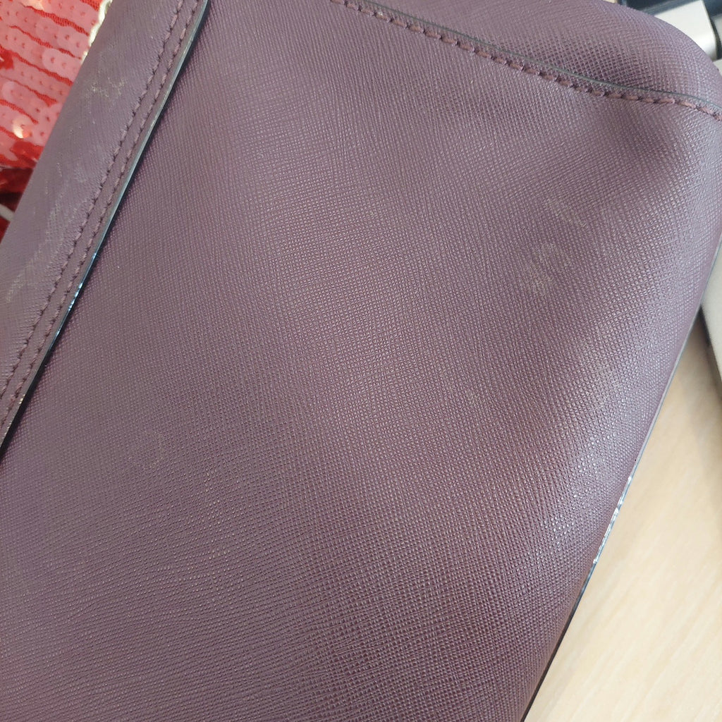 Kate Spade Purple Leather Shoulder Bag | Pre Loved |