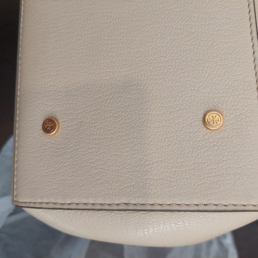 Tory Burch Cream Leather Juliette Satchel Bag | Gently Used |