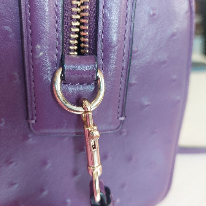 Coach Purple Leather Small Rowan Crossbody Handbag | Pre Loved |