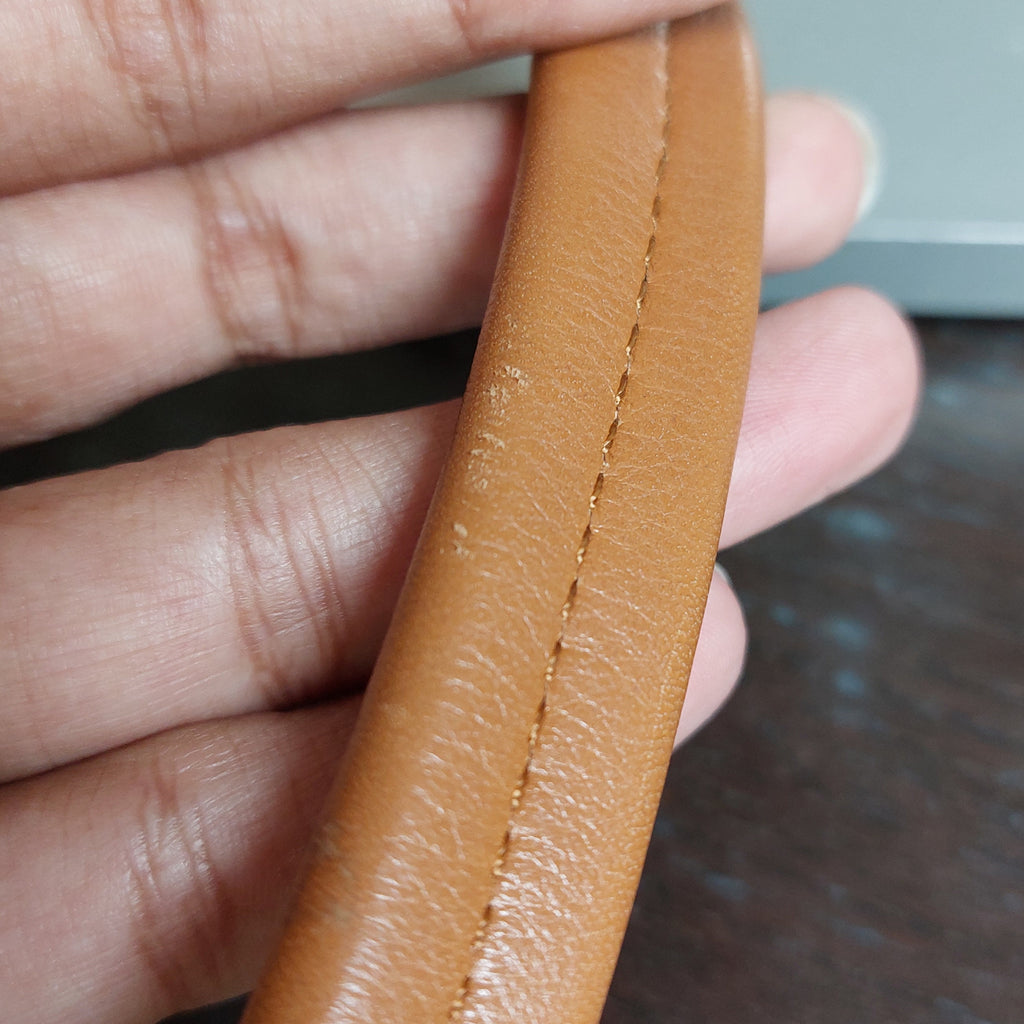 Jafferjees Tan Soft Leather Small Bucket Bag | Pre Loved |