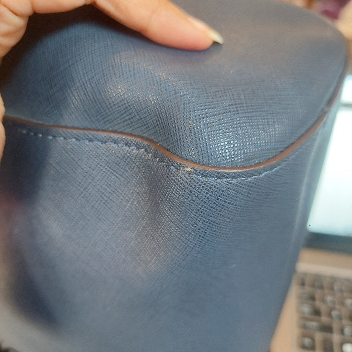 Michael Kors Navy Leather Chain Shoulder Bag | Pre Loved |