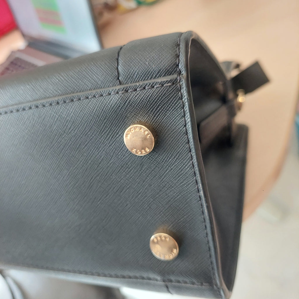 Michael Kors Black Leather Rayne East West Satchel | Gently Used |