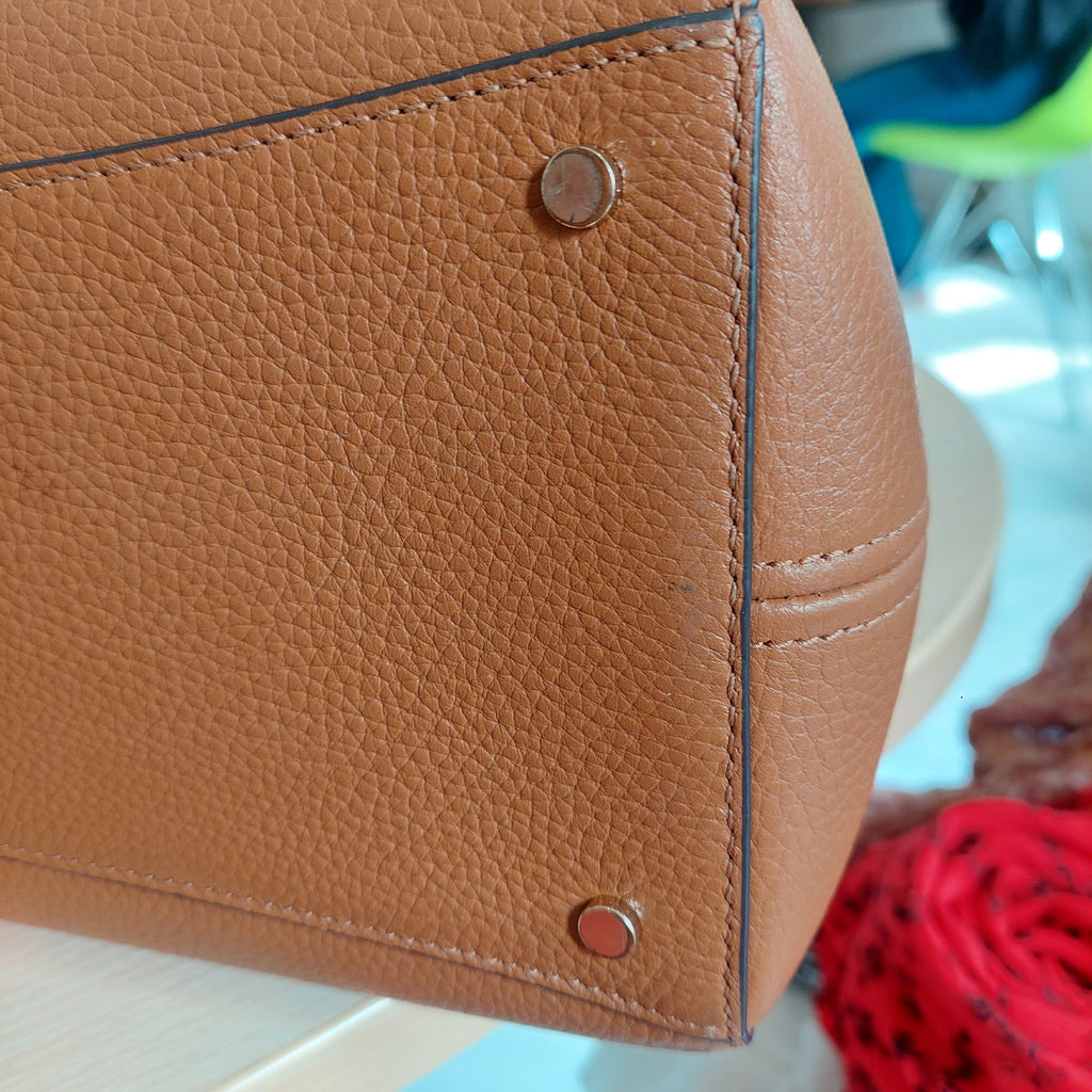 Kate Spade Brown Leather 'Leila' Medium Satchel Bag | Pre Loved |