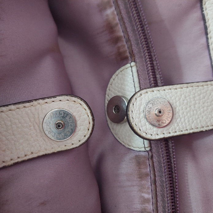 Coach Beige & Ivory Pebbled Leather Penelope Shoulder Bag | Pre Loved |