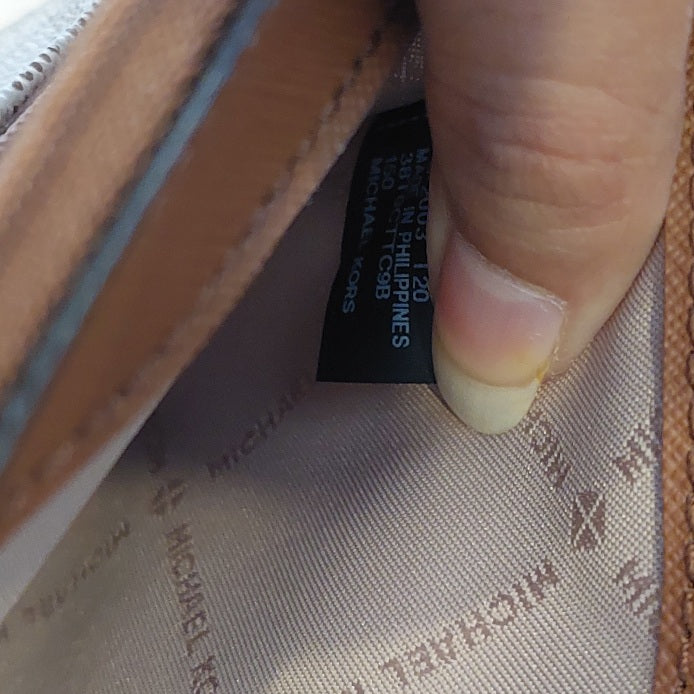 Michael Kors Vanilla Monogrammed Leather Crossbody Bag | Gently Used |