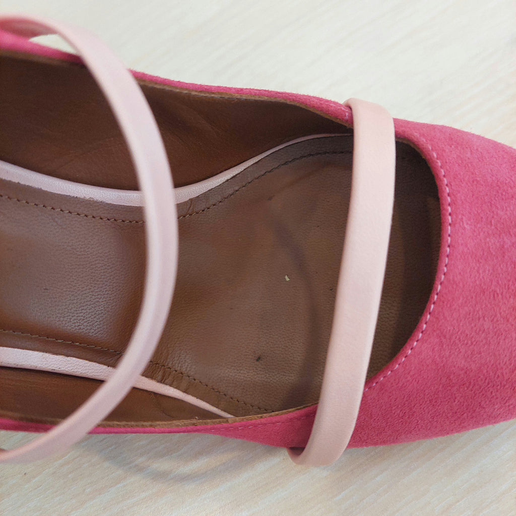 Malone Souliers Pink Suede 'Maureen 100' Heels | Pre Loved |