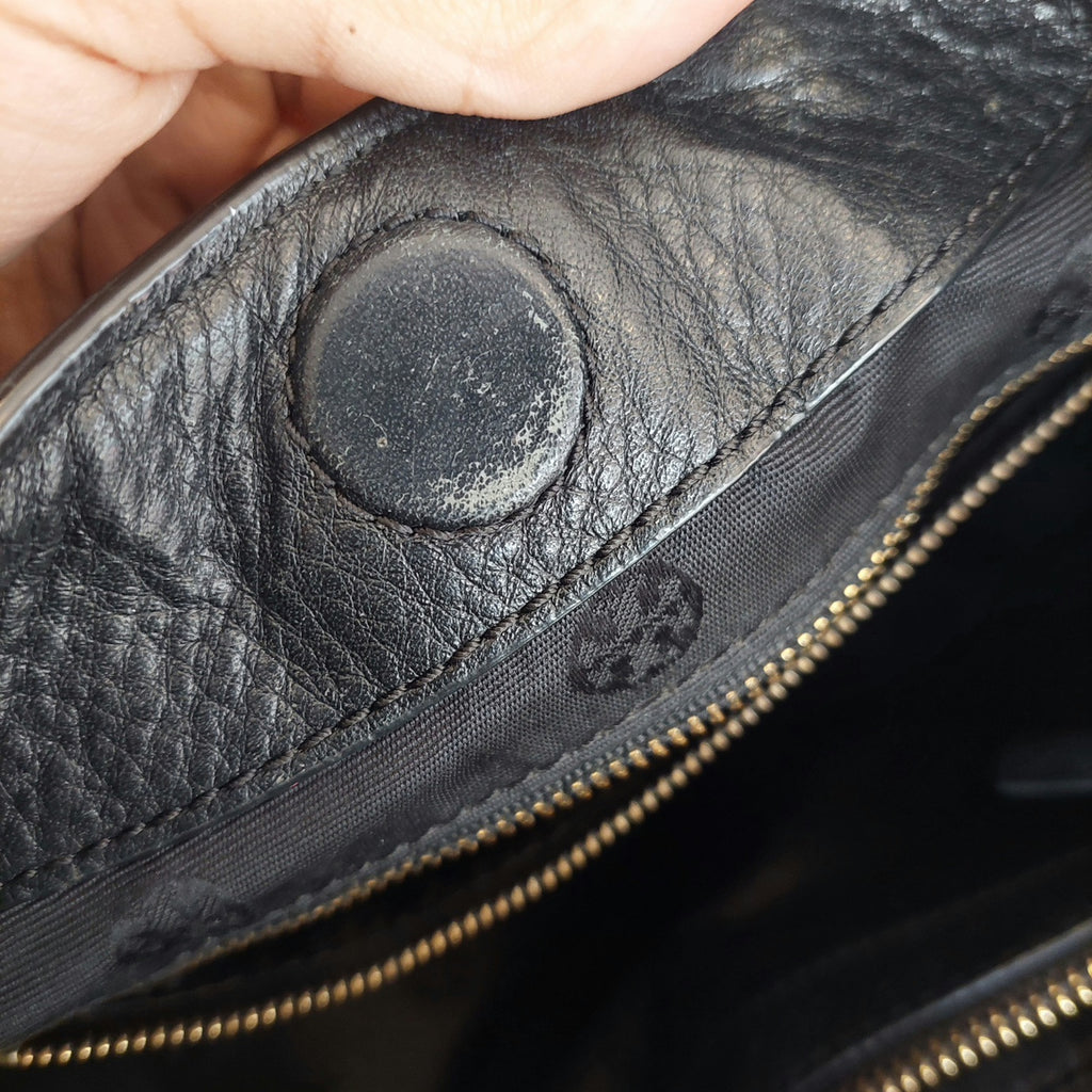 Tory Burch Black Leather Britten Shoulder Bag | Pre Loved |