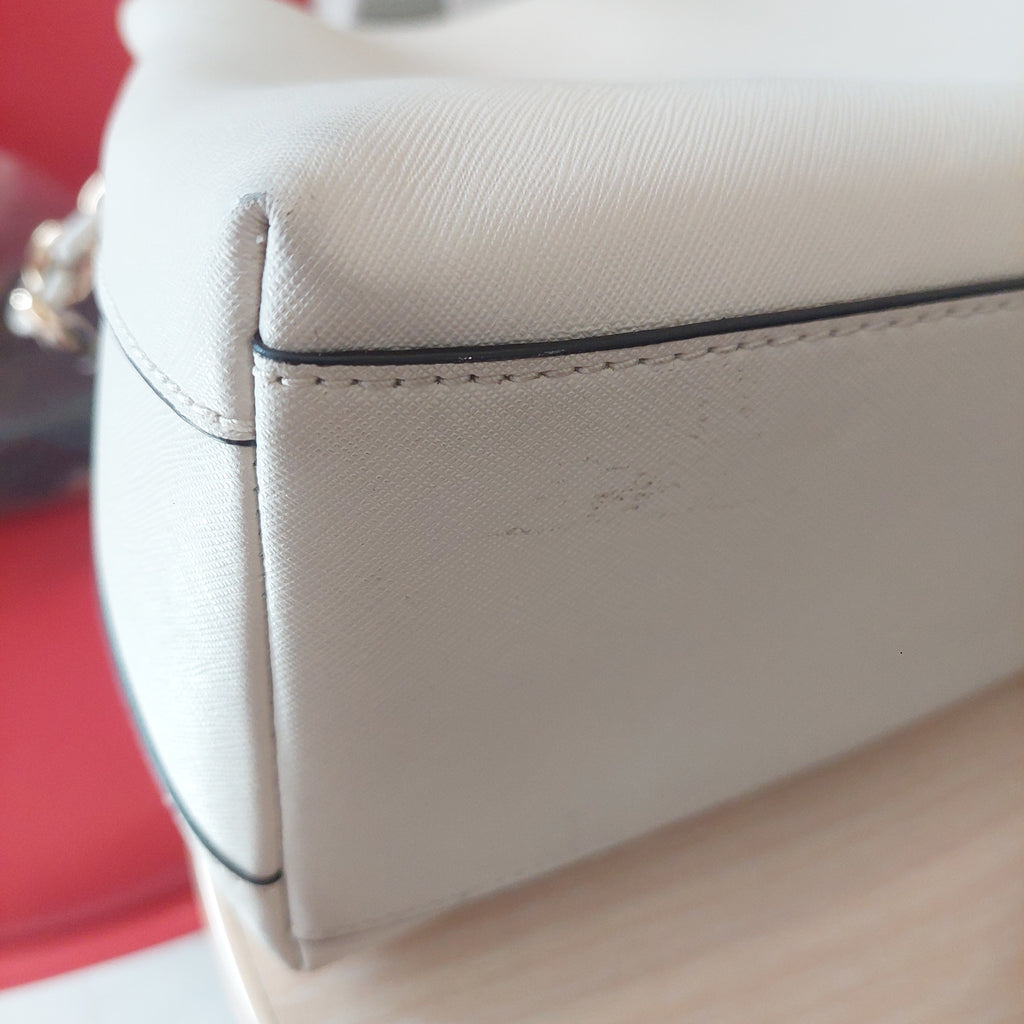 Michael Kors Vanilla Sofia Large East West Leather Satchel Bag | Pre Loved |