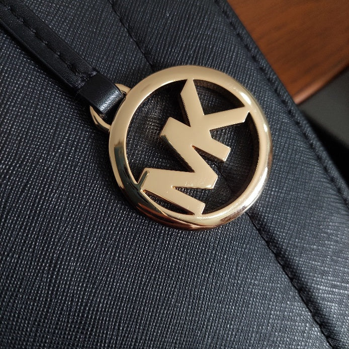 Michael Kors Black Rayne Leather Medium East West Satchel Bag | Gently Used |