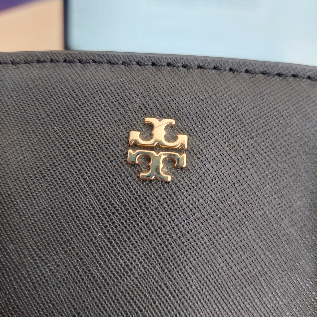 Tory Burch Black Emerson Mini Top Zip Tote Bag | Brand New |