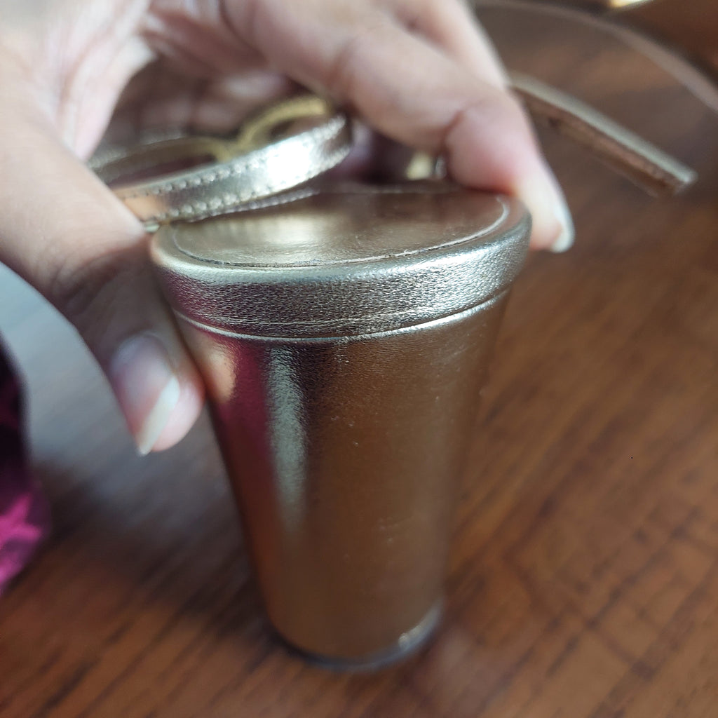 Jimmy Choo Gold Metallic Leather Azie 85 Sandals | Gently used |