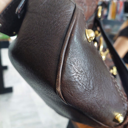 Gucci Brown Guccissima Leather Boston Bag | Pre Loved |