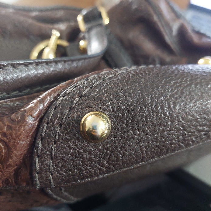 Gucci Brown Guccissima Leather Boston Bag | Pre Loved |