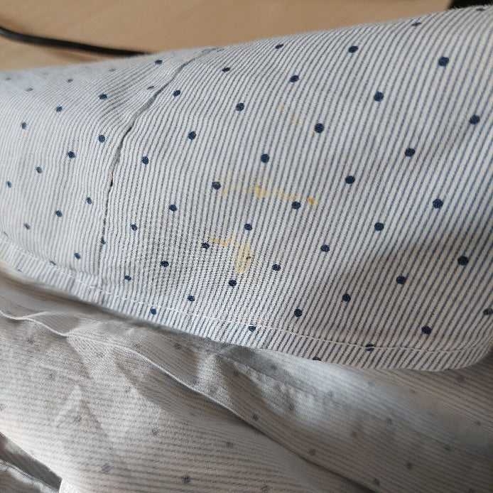 H&M Light Blue Polka Dot Collared Shirt | Pre Loved |