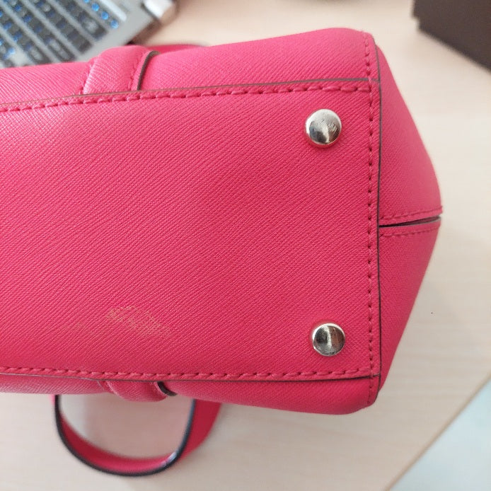 Kate Spade Bright Pink Leather Newbury Lane Satchel Bag | Pre Loved |