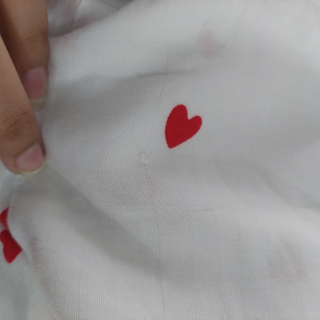 Jane + Delancey White Heart Printed Button Down Shirt | Gently Used |