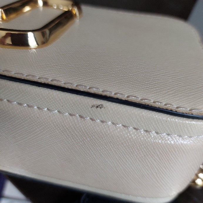 Marc Jacobs Beige & Black Multi Snapshot Crossbody Bag | Pre Loved |