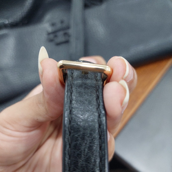 Tory Burch Black Leather Taylor Convertible Foldover Crossbody Bag | Gently Used |