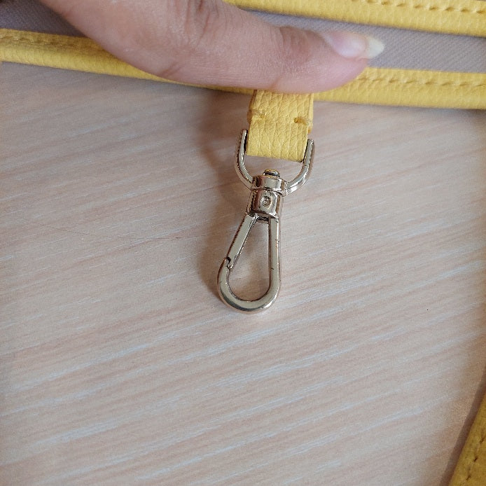 Kate Spade Cream Canvas & Yellow Leather 'All Day' Large Tote Bag | Pre Loved |