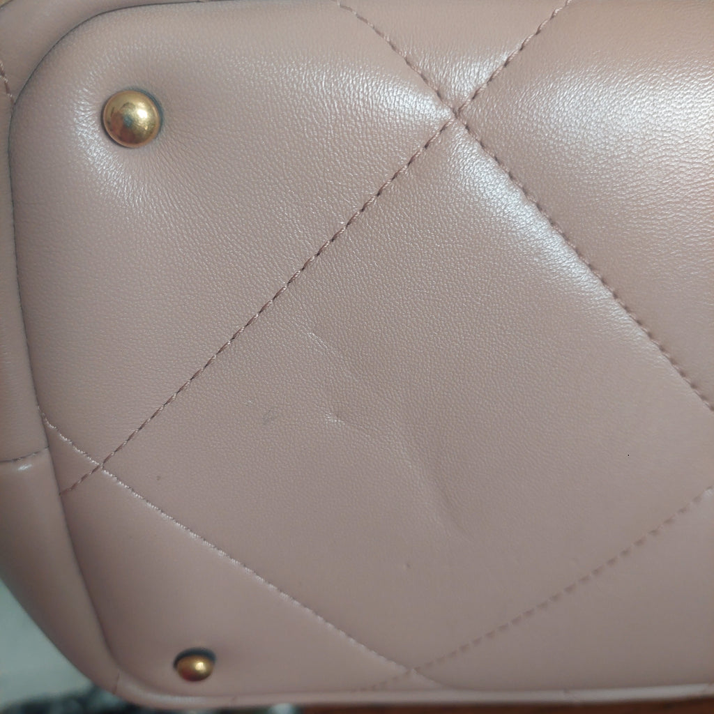 Valentino Rose Cannelle Leather Medium Roman Stud Top Handle Bag | Pre Loved |