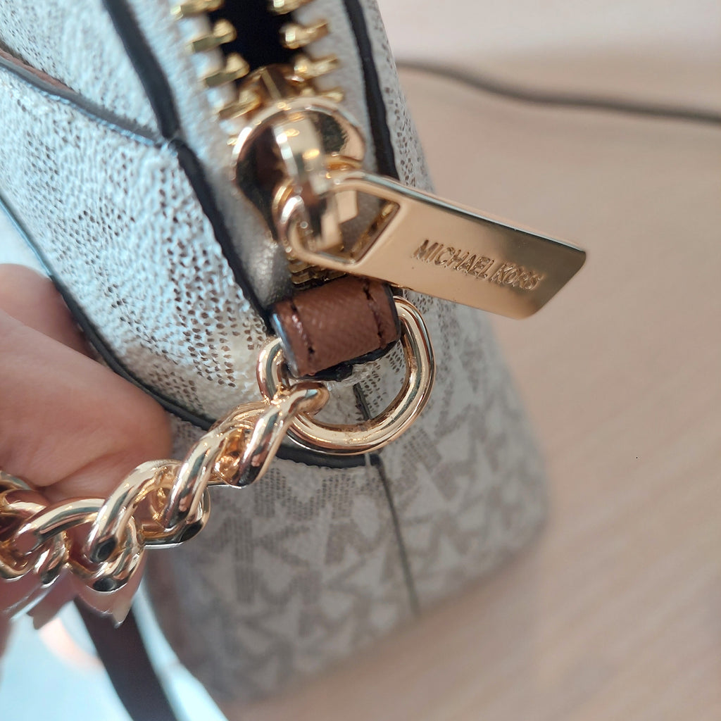 Michael Kors Vanilla Jet Set Medium Crossbody Bag | Brand New |